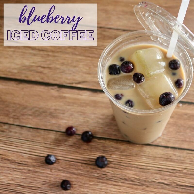 blueberry iced coffee cup